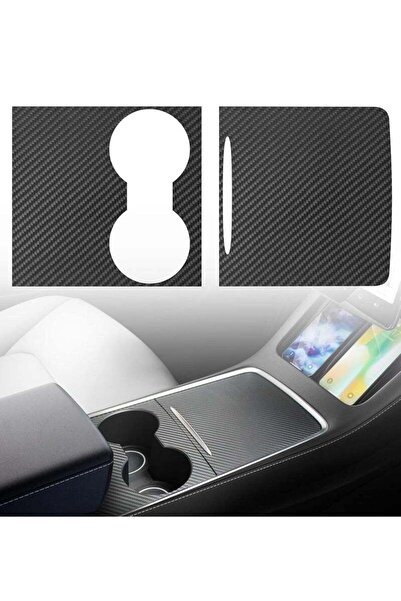 Arabest Center Console Wrap Kit for Tesla Model 3 / Y 2021 Matte Black Consol...