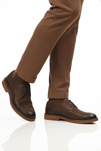 Aspor Brown Nubuck Genuine Leather Men's Casual Shoes