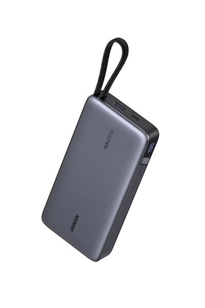 Ugreen Nexode 25.000 mAh 165W Akıllı Ekranlı, Dahili USB-C Kablolu, Hızlı Şar...