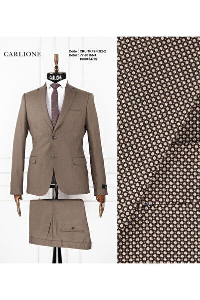 CARLIONE FABIO CASSEL Dar Kesim Erkek Takım Elbise - Şık Modern Premium Tasarım