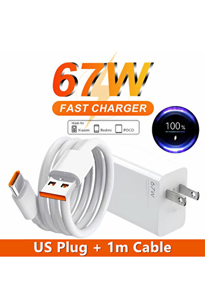 Choice5 US Plug - 1m Cable US 67W Ultra Fast Wall Charger For 12 13 14 15 17 ...