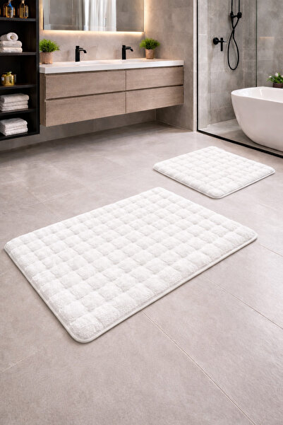 SOFT DECOR Set de toaletă modern Bubble Soft pentru baie lavabil talpă antial...