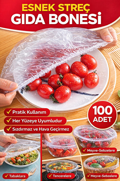 HİROS'H 100 Pcs Practical Freshness Preserving Pot and Plate Cap| Multi-Purpo...