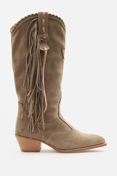 Bestyle Sara Handmade Leather Sole Genuine Suede Dana Leather Si Tasseled Wes...