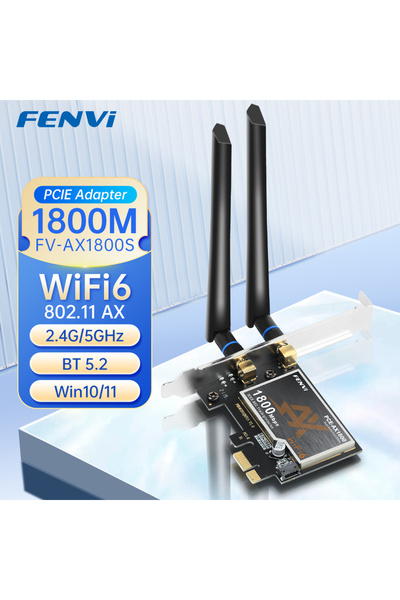Choice WI-FI 6 FV-AX1800S FENVI AX1800 WiFi 6 Adapter BT 5.2 1800Mbps PCIE Wi...