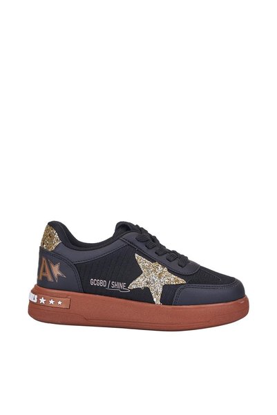 Prokids Sparkling Star Detail: High-Soled Stylish Girls' Sneakers + Socks as a Gift