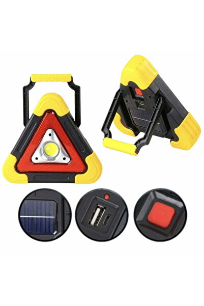 SimpluAcasa Triunghi Auto de Avertizare cu LED, Acumulator și Încărcare Solară