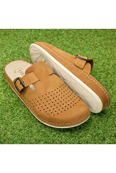 Tellus Men's Genuine Leather Clogs, Anatomical Insole, 30-09