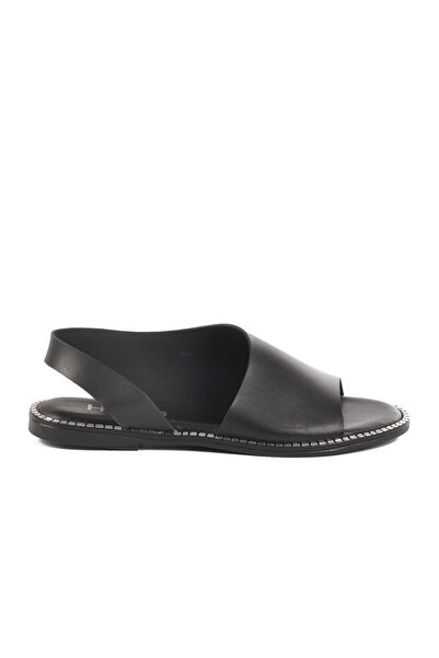 Aspor Black Women's Flat Sandals