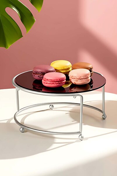 Rivaİstanbul Silver Small Size Metal Presentation Stand