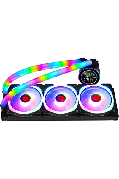 GAMEON - KRAKEN N360 LCD Display Liquid CPU Cooler 360mm With ARGB Tube - Black