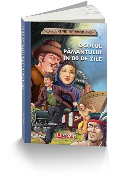 Editura Unicart Ocolul Pamantului in 80 de zile, Jules Verne