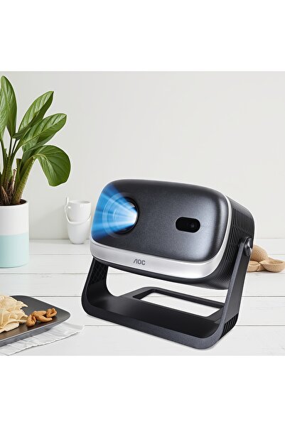 Aoc Portable Projector 720P 8000 Lumen, WiFi 6 Android 12, Auto Focus Keyston...