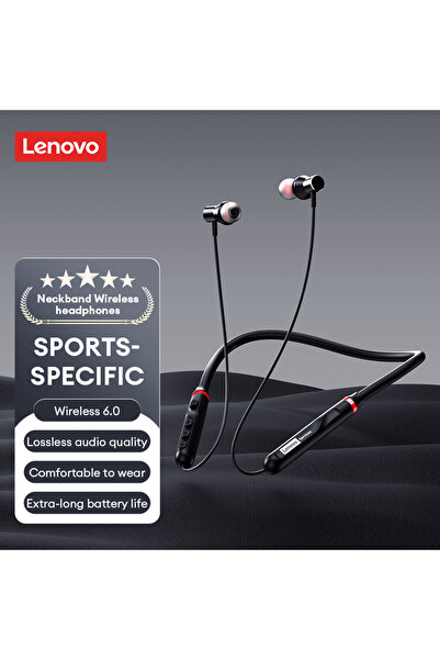 Choice سماعات رأس لاسلكية خفيف من لينوفو Y111، لون أسود، مزودة بتقنية بلوتوث ...