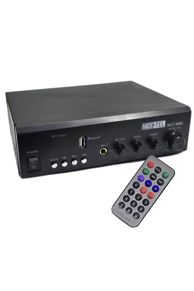 Notel 80 Watt Hat Trafolu Mini Anfi - Bluetooth USB AUX - Profesyonel Mağaza ...