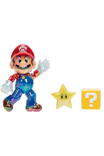 Jakks Pacific Nintendo Super Mario figürü Mario ve Star koleksiyoncu kutusund...