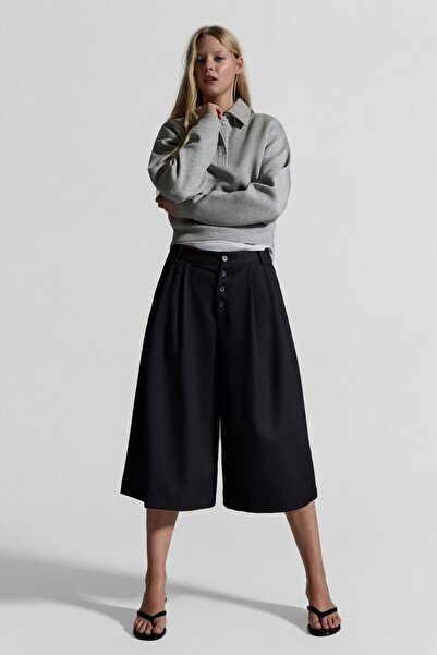 Bershka Çizgili culotte bermuda