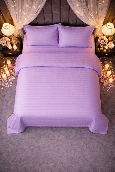 Set de in de pat damasc 4 piese 180x200 cu elastic +25 cm suplimentar, bumbac hotelier, fețe de pernă 55x80 miniatura 4