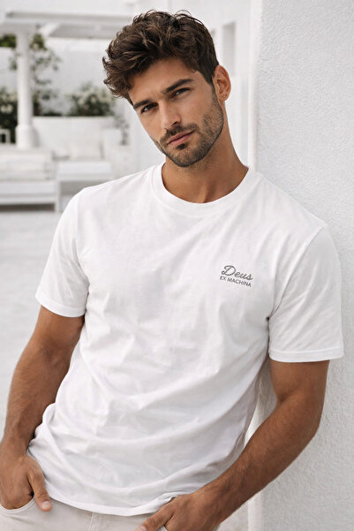 Rich Tricou alb pentru bărbați, cu mânecă scurtă, bumbac piese, guler rotund ...