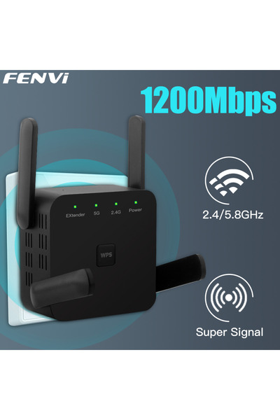 Choice1 EU Plug FENVI 5Ghz 1200Mbps WiFi Repeater Router WiFi Extender Amplif...