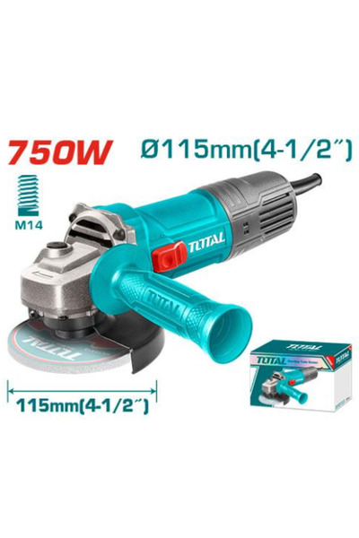 TOTAL TG10711556E Polizor unghiular 750W, 12000 rpm, disc de 115 mm, mâner au...