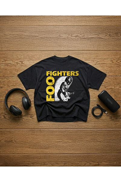 STİL-X Μπλουζάκι Foo Fighters με στάμπα, Unisex, 100% βαμβακερό, Oversize