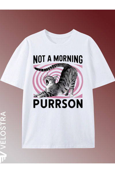 Velostra Unisex Women Men Cat Printed Oversized Comfortable Daily Use Combed ...