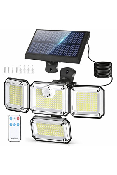 SimpluAcasa Lampă Solară Dublă 333 LED-uri, 3000 Lumeni, Senzor de Mișcare și...