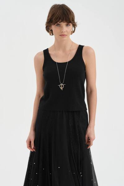 tw3 Γυναικεία πλεκτά είδη μόδας, αμάνικη μπλούζα σχεδιαστικής αισθητικής