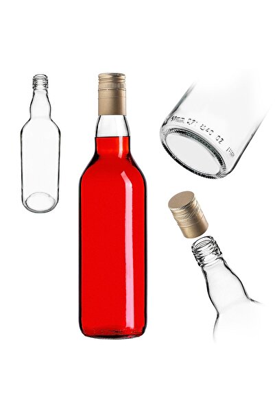 KADAX Sticlă de sticlă cu capac lung auriu, 700 ml, 1 bucată.