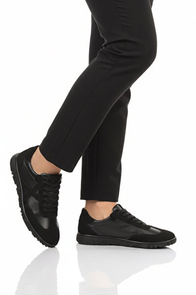 AYAKMOD Μαύρα Γνήσιο Δέρμα Ανατομικό Γυναικεία Casual Παπούτσια F-003 Z