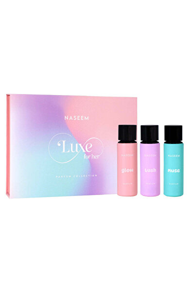 Naseem مجموعة هدايا فاخرة للنساء - 3 قطع (لاش، جلو، ميوز) - 30 مل لكل قطعة