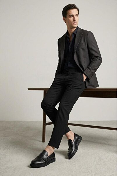 Papuçcity حذاء باشا 03413 للرجال حذاء بنعل أسيتات فينيل الإيثيلين جلد