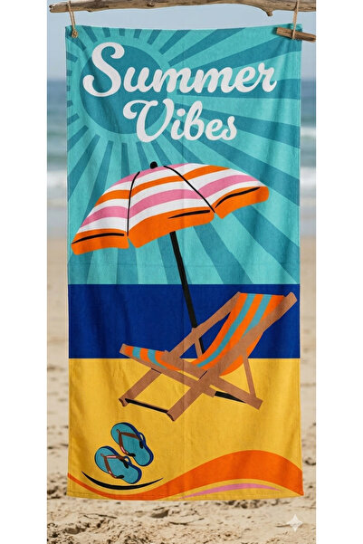 Piloji Summer Vibes Special Design Beach Towel - 75X150 cm Quick-Drying Pool ...