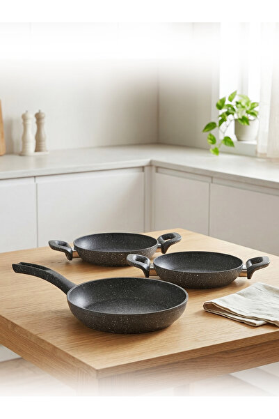 Hascevher Verona Granite 3-Piece Pan Set (16/18cm Pan/24Cm Pan)