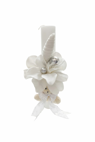 Dany Kids Fashion Lumanare cu floare de magnolie alba si funda