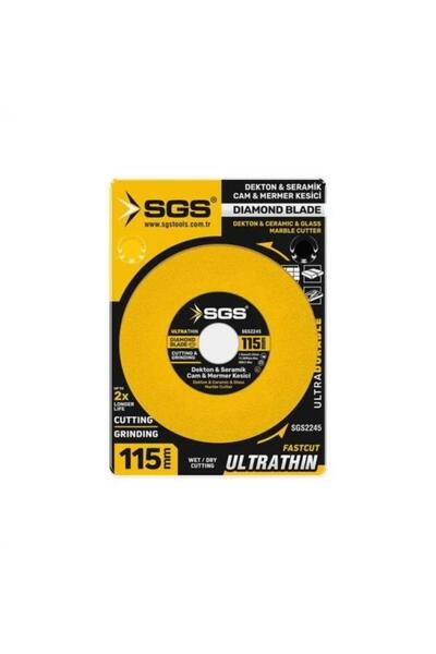 SGS 2245 CAM-DEKTON-SERAMİK-MERMER HASSAS ELMAS KESİCİ 115 MM