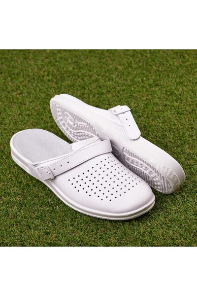 Tellus Ανδρικό λευκό Γνήσιο Δέρμα με τρύπες, 52-08/02