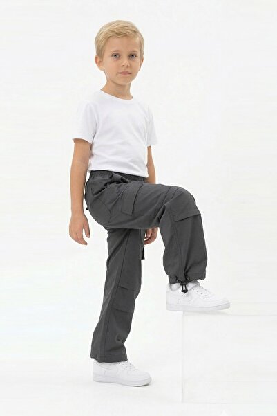 zahider Unisex Model Cargo Pocket Pants for Girls and Boys