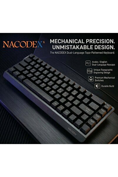 Ajazz NACODEX Elite Mechanical Gaming Keyboard – Ultra-Sleek Stealth Edition