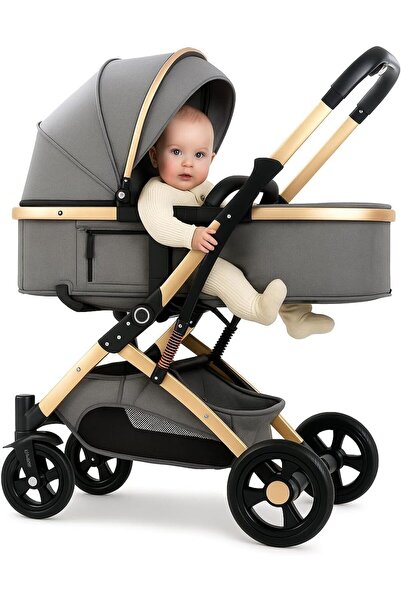 duchic Baby Stroller with Bassinet – Foldable Newborn Infant Pram with Adjust...