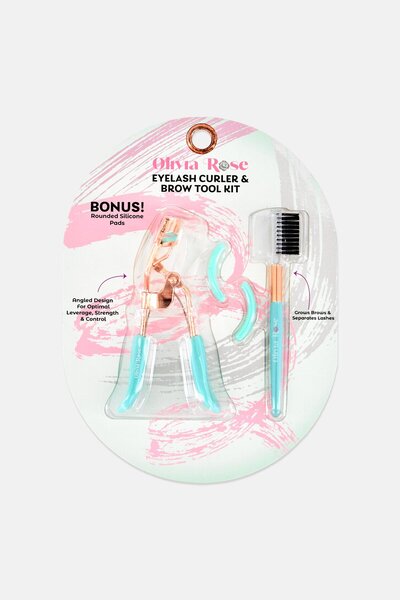 Olivia Rose Stainless Steel 2 Pieces Eyelash Essentials With Silicone Pads, L...