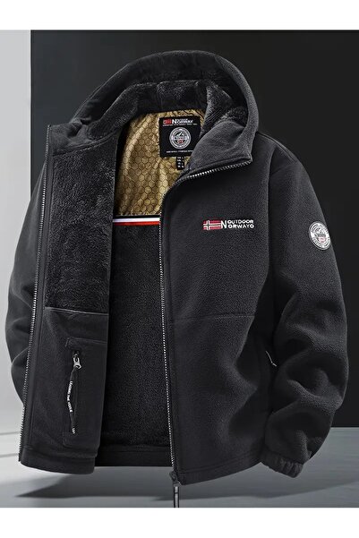 Norway Outdoor Çift Katlı İçi Kürklü Polar Hoddie