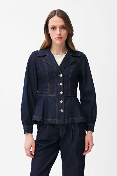 adL Dikiş Detaylı Denim Ceket