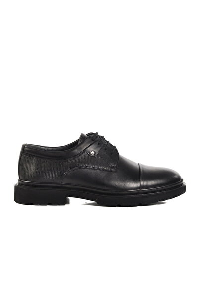 Aspor Black Genuine Leather Men's Classic Shoes