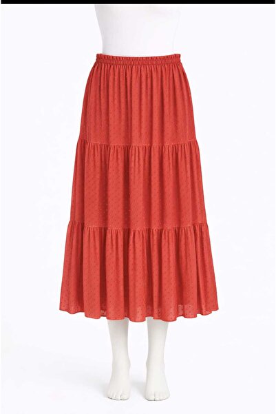 Nihomall20 Women's Chiffon Lined Polka Dot Layered 3-Ply Skirt