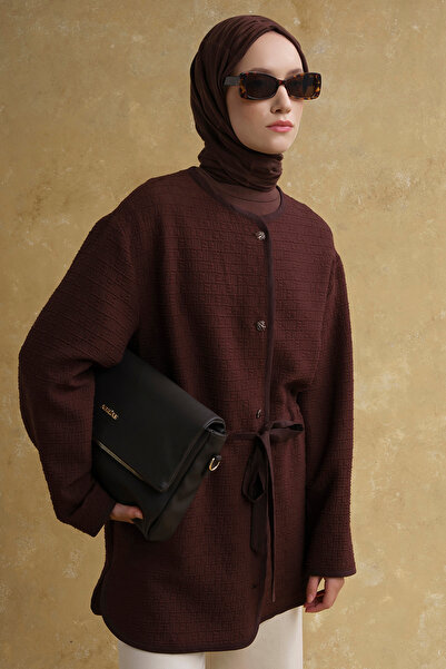 Armine Jakarlı Kap Kahverengi