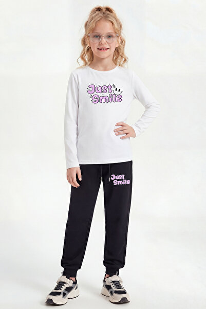 FYK KİDS Djevojačka majica sa okruglim izrezom i dugim rukavima sa print deta...
