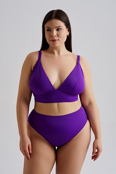 AQUAVİVA Фіолетовий жіночий бікіні-комплект великих розмірів Gabriella з висо...