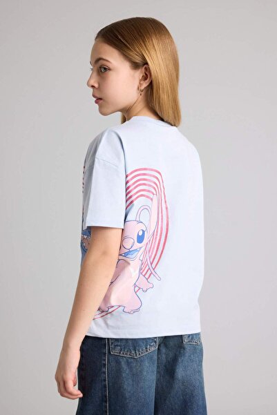 DeFacto Футболка з короткими рукавами та круглим вирізом Disney Lilo & Stitch...